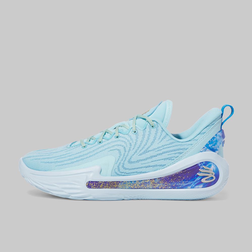 Tenis Under Armour Curry 12 Hombre Color Azul Claro/Multicolor