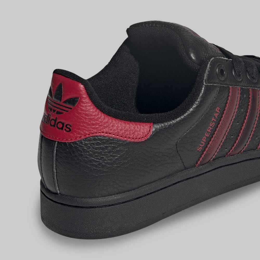 Tenis adidas Superstar II Hombre Color Negro/Rojo