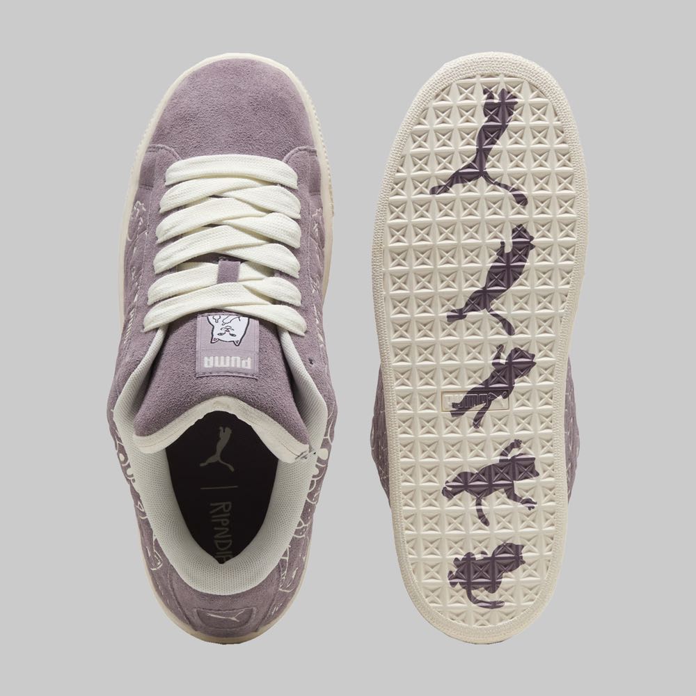 Tenis Puma Suede XL x Ripndip Hombre Color Morado/Beige