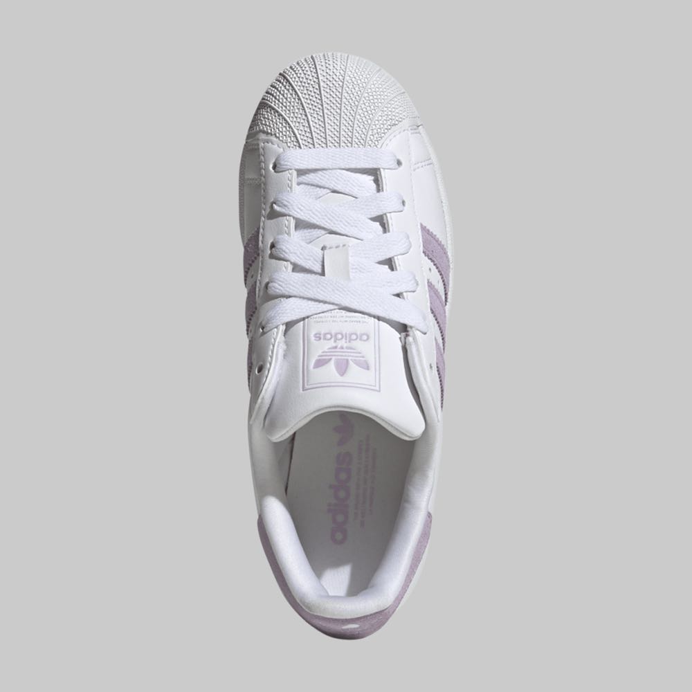 Tenis adidas Superstar II Joven Color Blanco/Morado