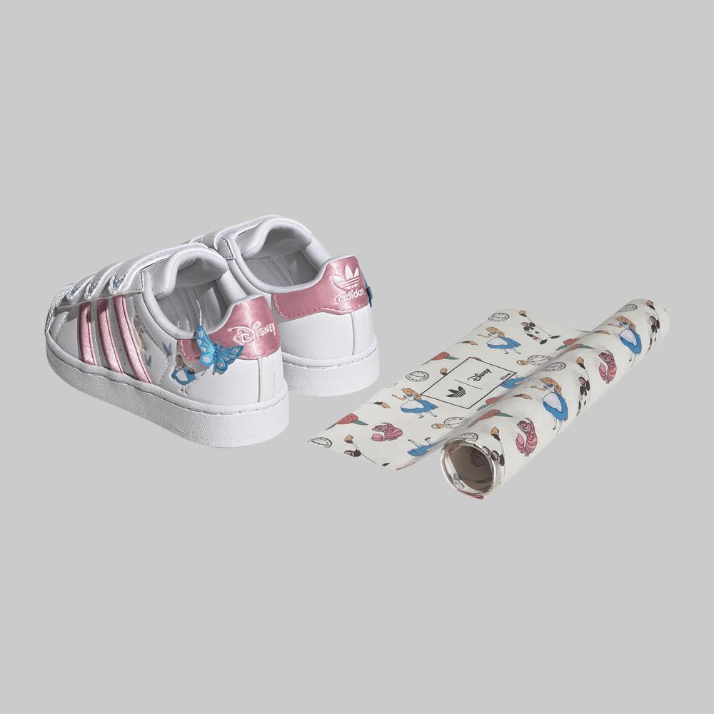 Tenis adidas Superstar II x Alice In Wonderland Ninos Color Blanco/Rosa