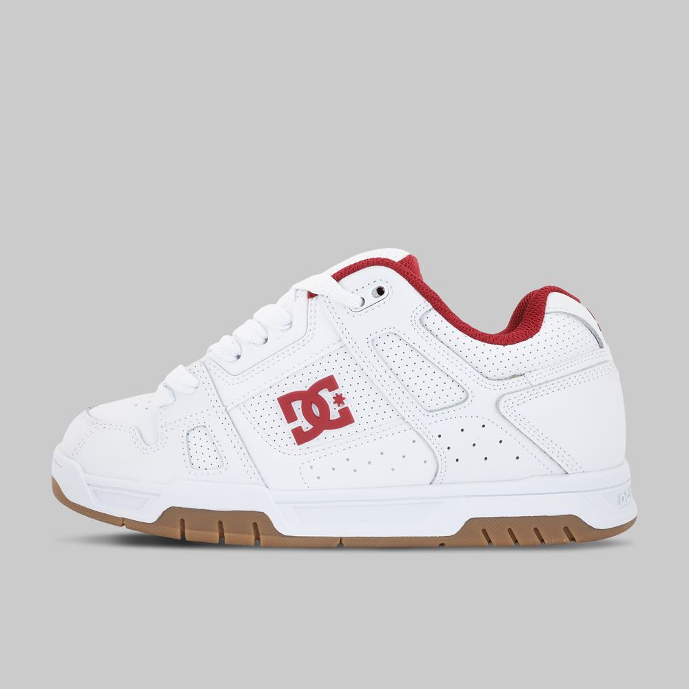 Tenis DC Stag Hombre Color Blanco/Rojo