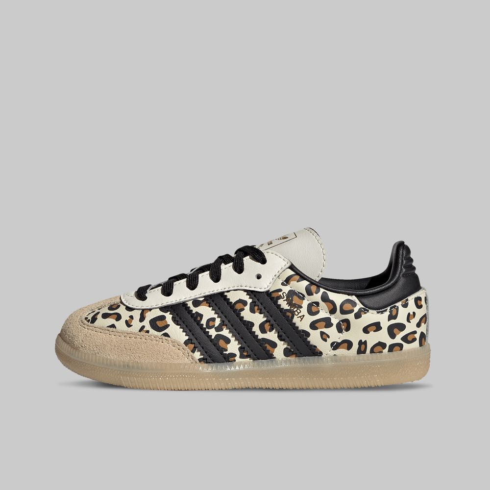 Tenis adidas Samba OG Animal Print Nino Color Cafe/Negro