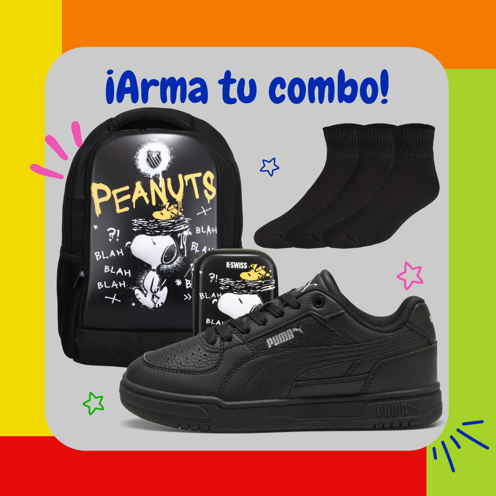COMBO BACK IS COOL PUMA CAVEN III JOVEN NEGRO