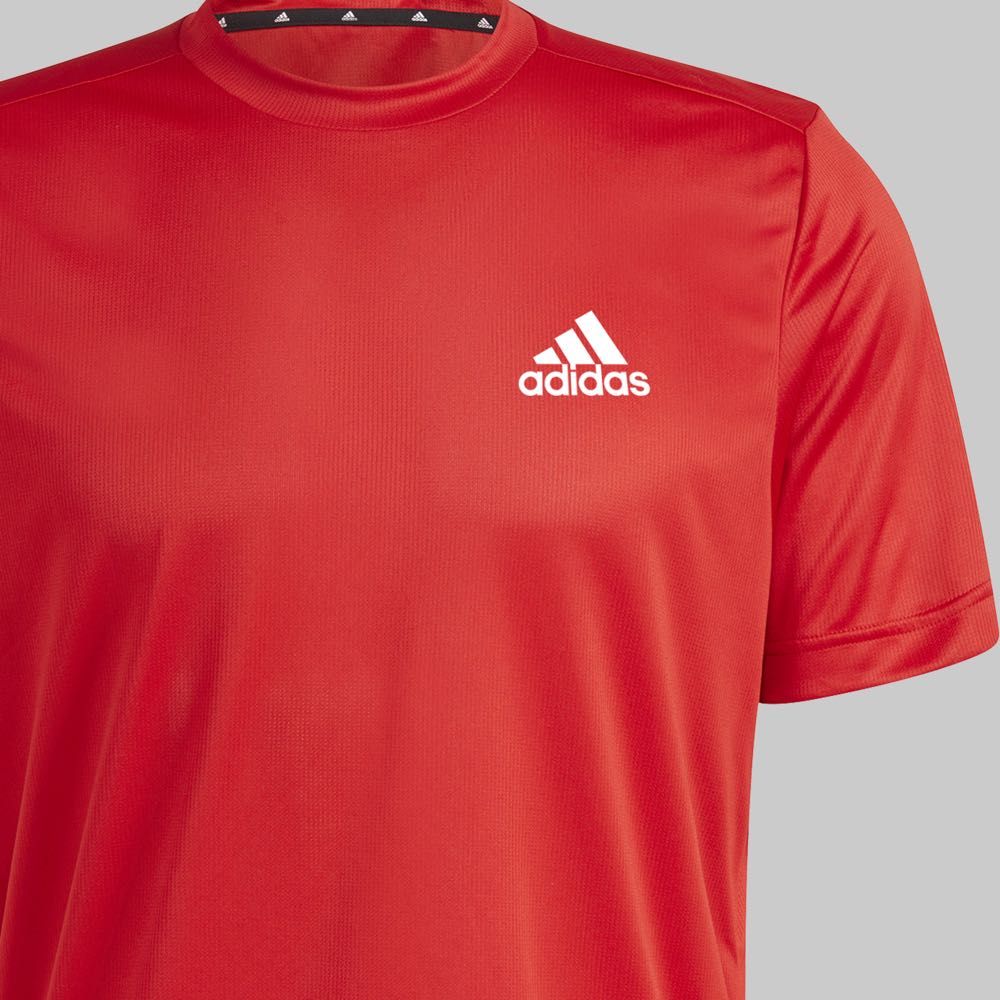 Playera adidas Aeroready Designed To Move Hombre Color Rojo/Rojo