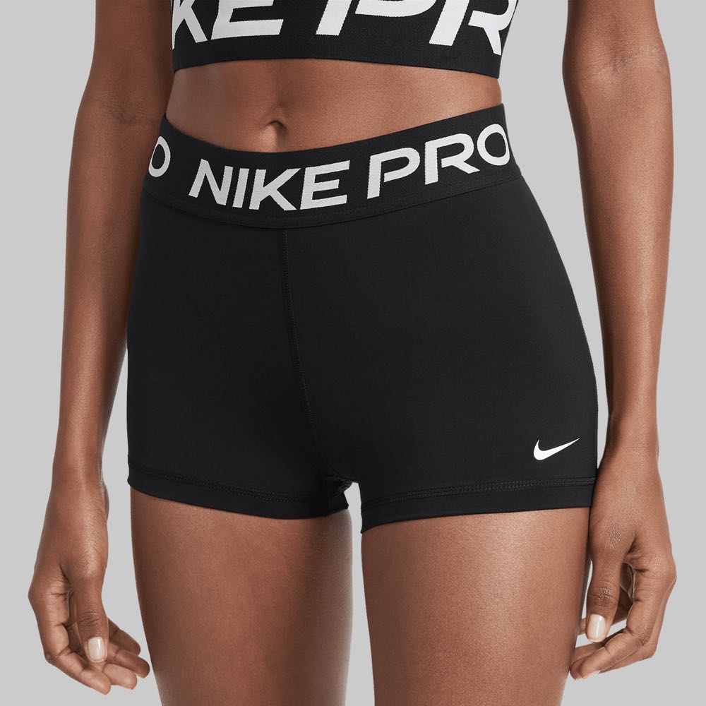 Short Nike Pro Mujer Color Negro/Blanco