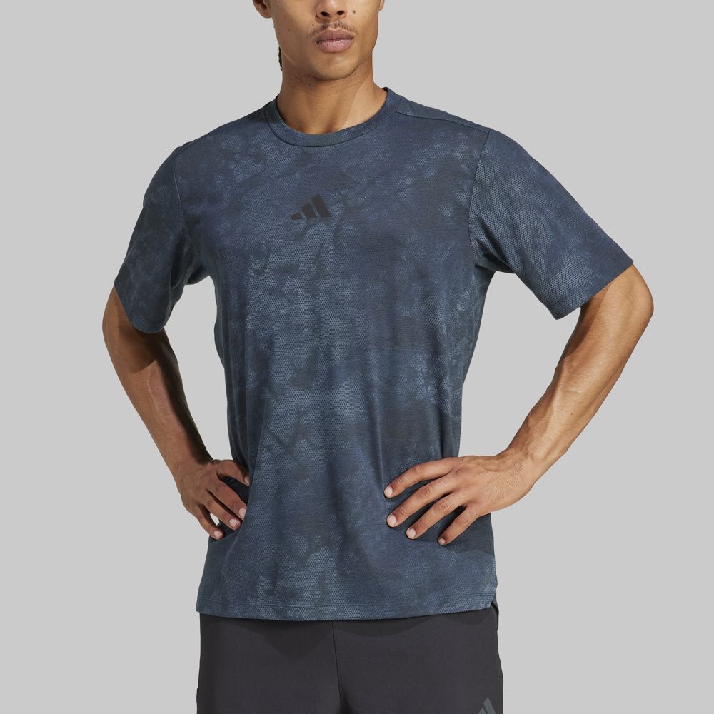 Playera adidas Power Optime Hombre Color Azul Marino/Negro