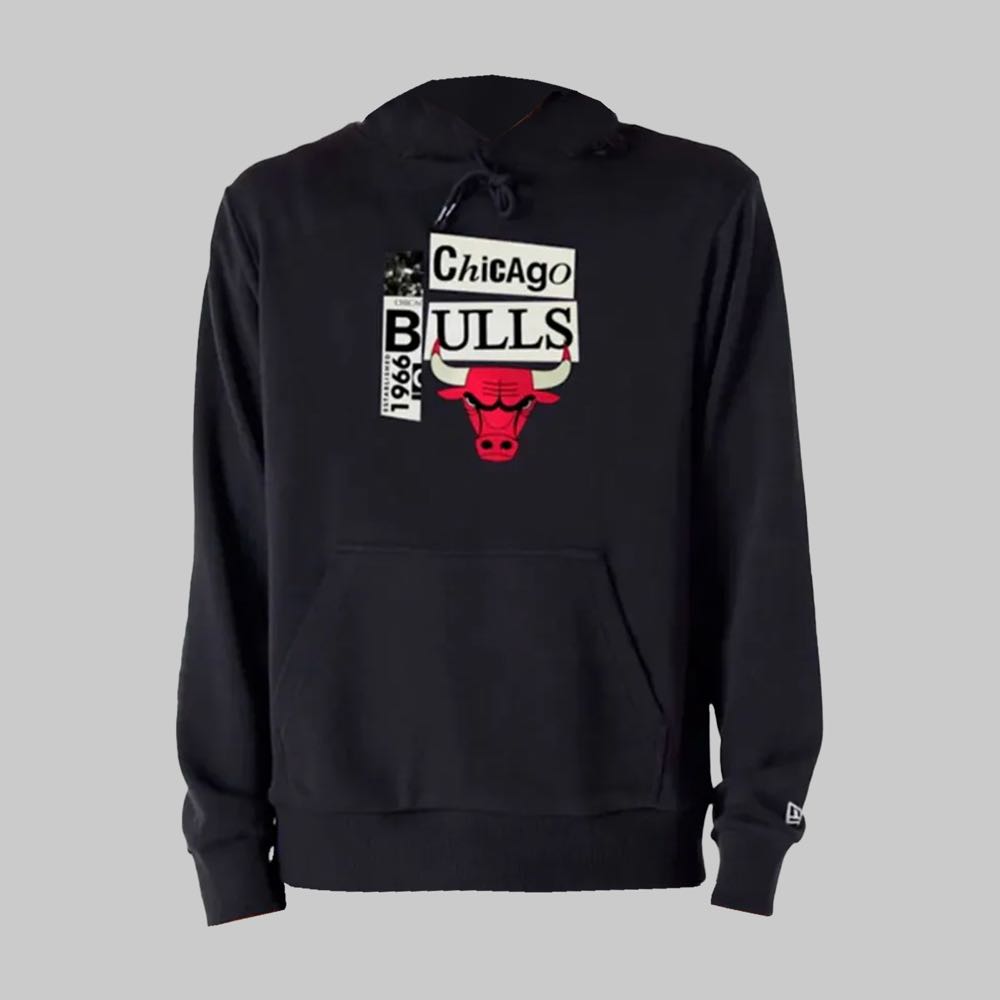 Sudadera New Era Chicago Bulls NBA Newspaper Hombre
