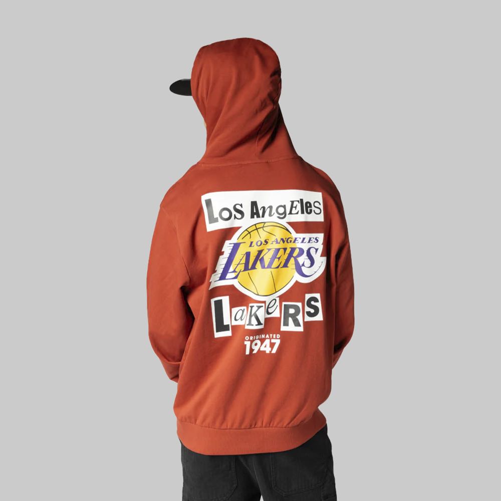 Sudadera New Era Los Angeles Lakers NBA Newspaper Hombre Color