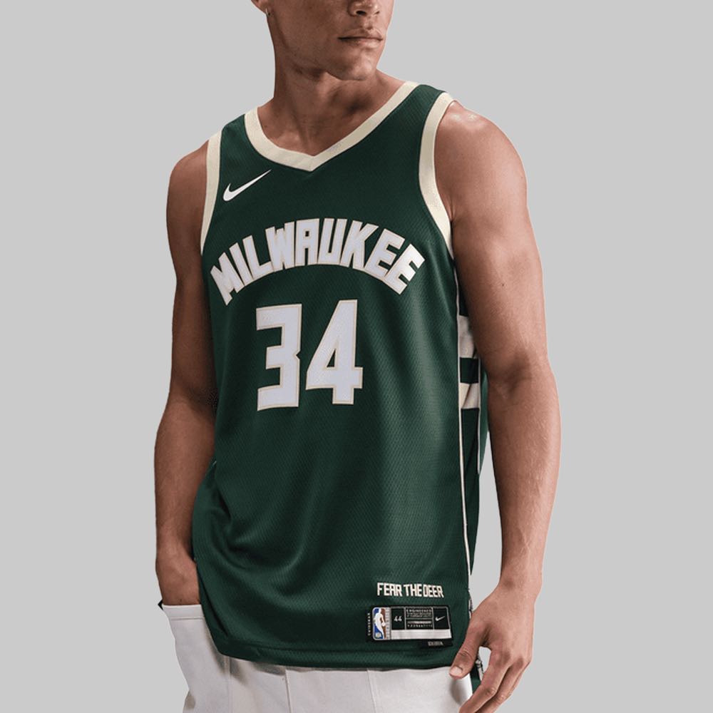 Jersey Nike Milwaukee Bucks Icon Edition Giannis Hombre