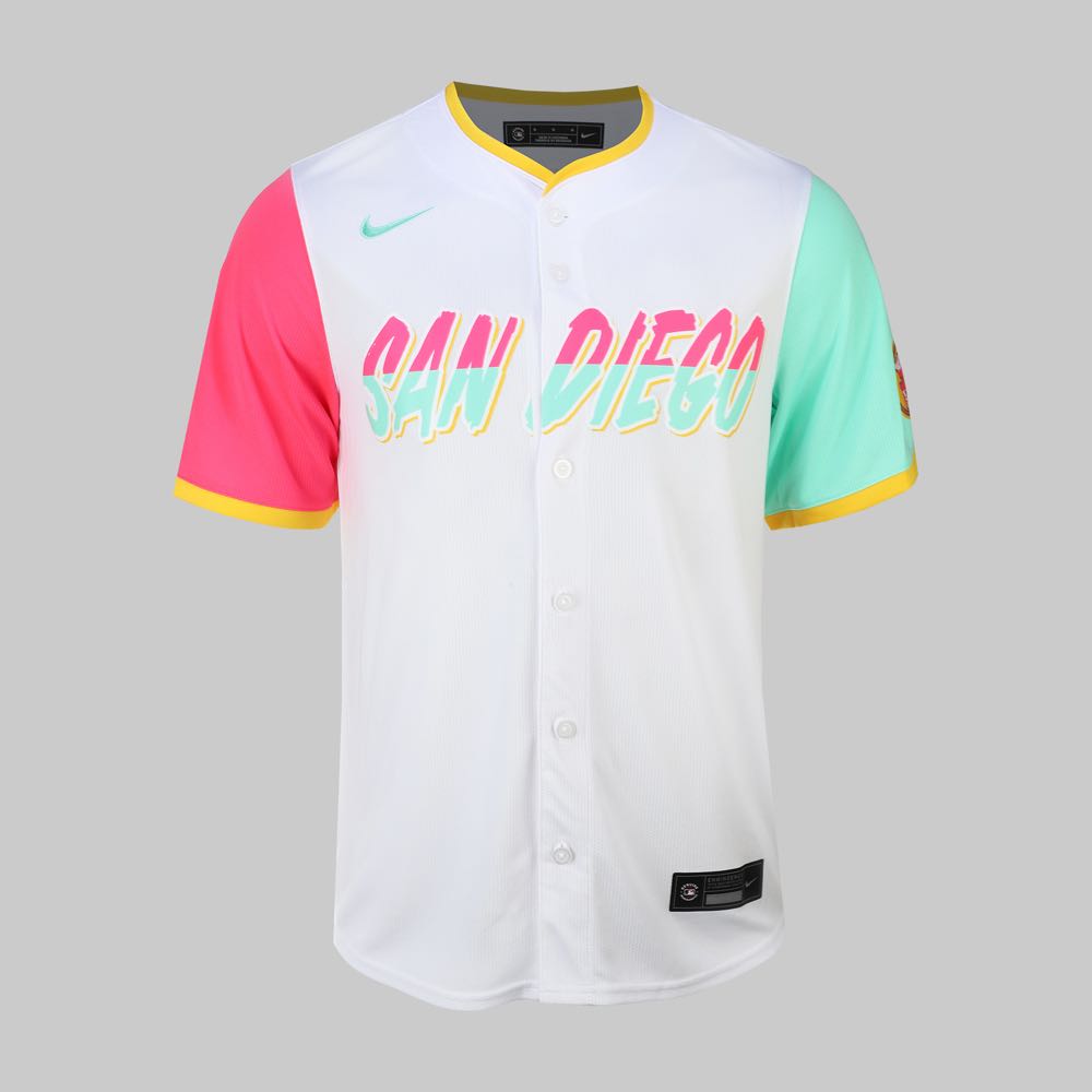 Jersey Nike San Diego Padres MLB City Conect Hombre Color Blanco/Rosa