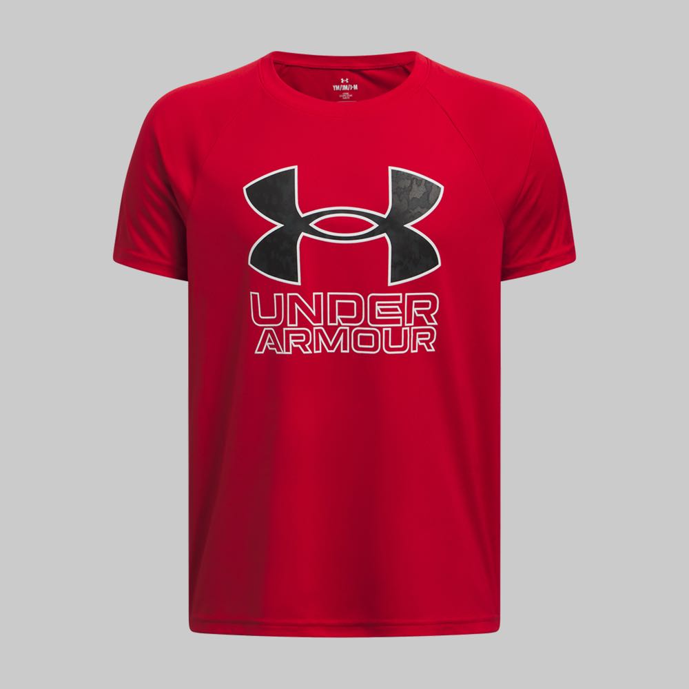 Playera Under Armour Tech Hybrid Joven Color Rojo/Blanco