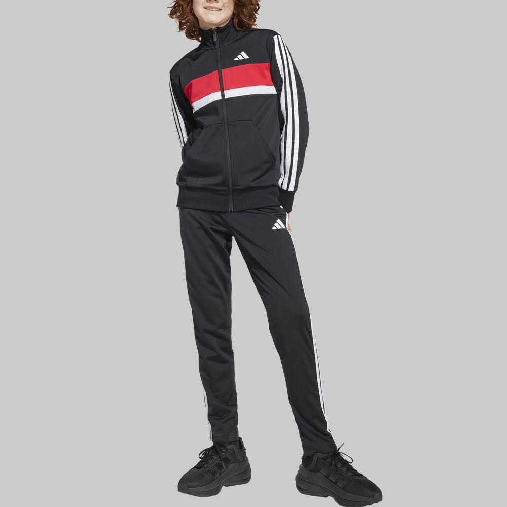 Conjunto adidas Essentials Tiberio Tricot 3 Franjas Joven