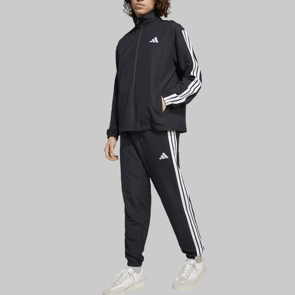 Conjunto adidas Sportswear Basic Franjas Hombre Color Negro/Negro