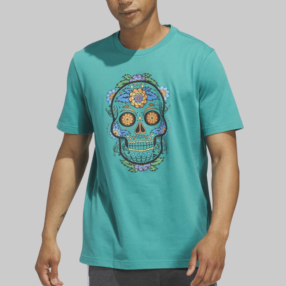 Playera adidas Dia De Muertos Hombre Color Verde/Verde