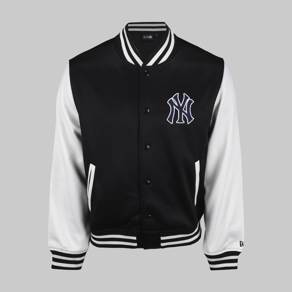 bomber jacket chamarra blanco y negro
