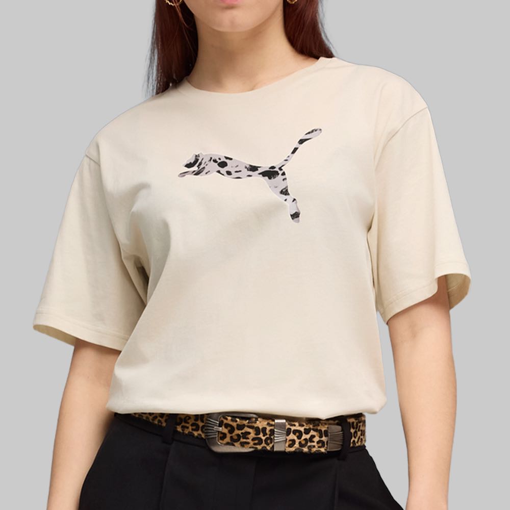Playera Puma Essentials Animal Print Mujer