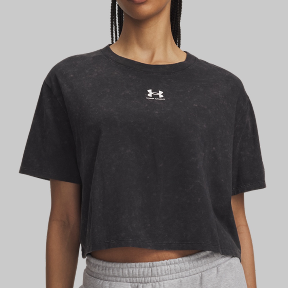 Playera Under Armour Rival Boxy Wash Mujer