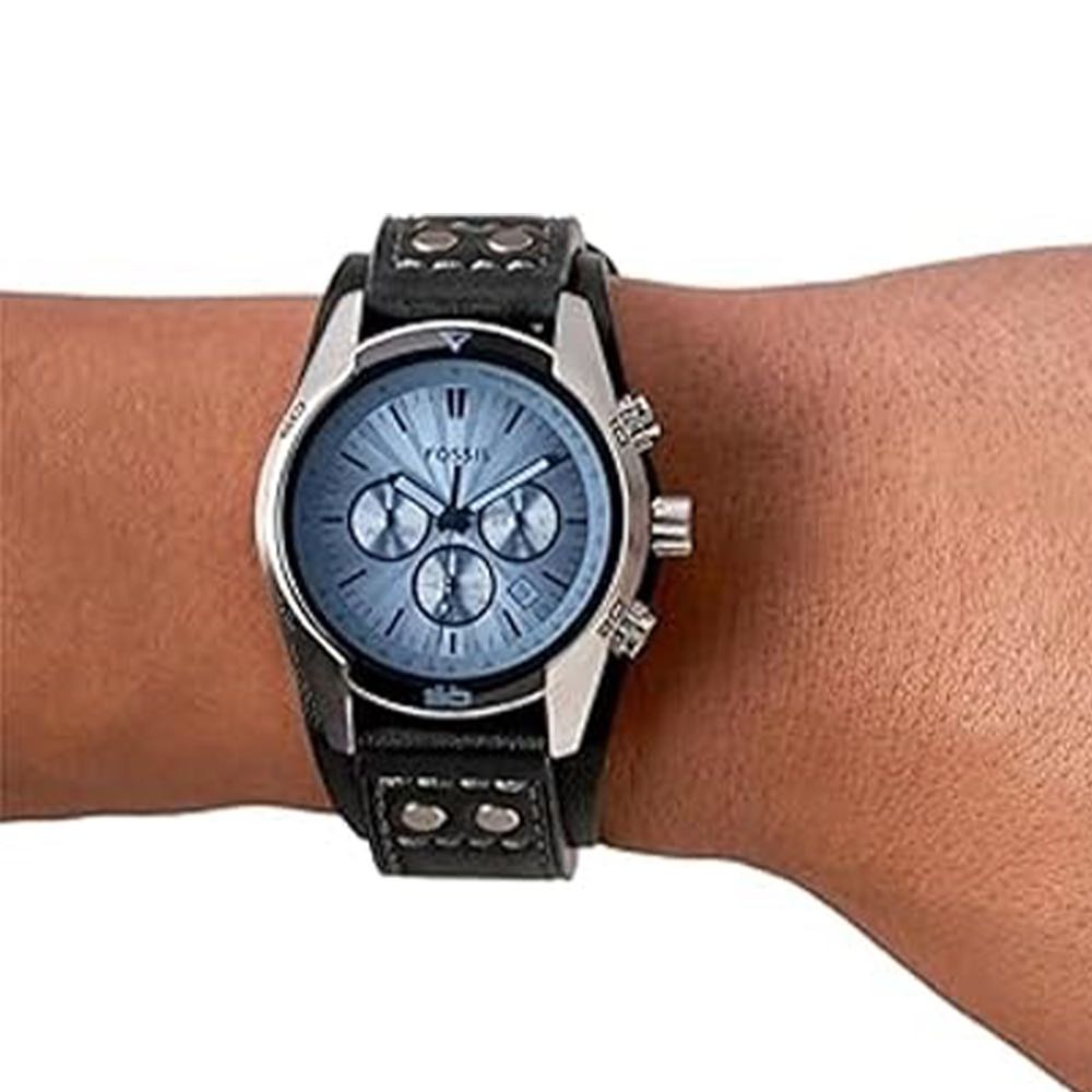 Reloj Fossil Coachman CH2564 Color Negro/Azul Claro
