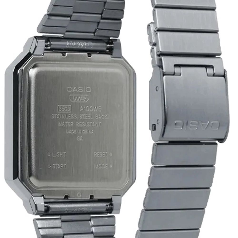 Reloj Digital Reloj De Mano Stainless Steel Back Reloj Casio