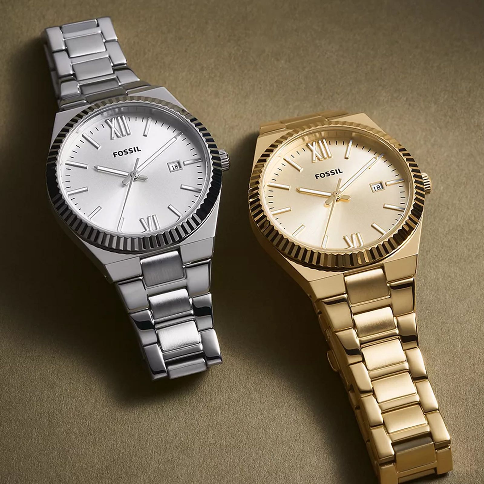 Stainless Steel Fossil Reloj Dorado Hombre Reloj Fossil ES5299