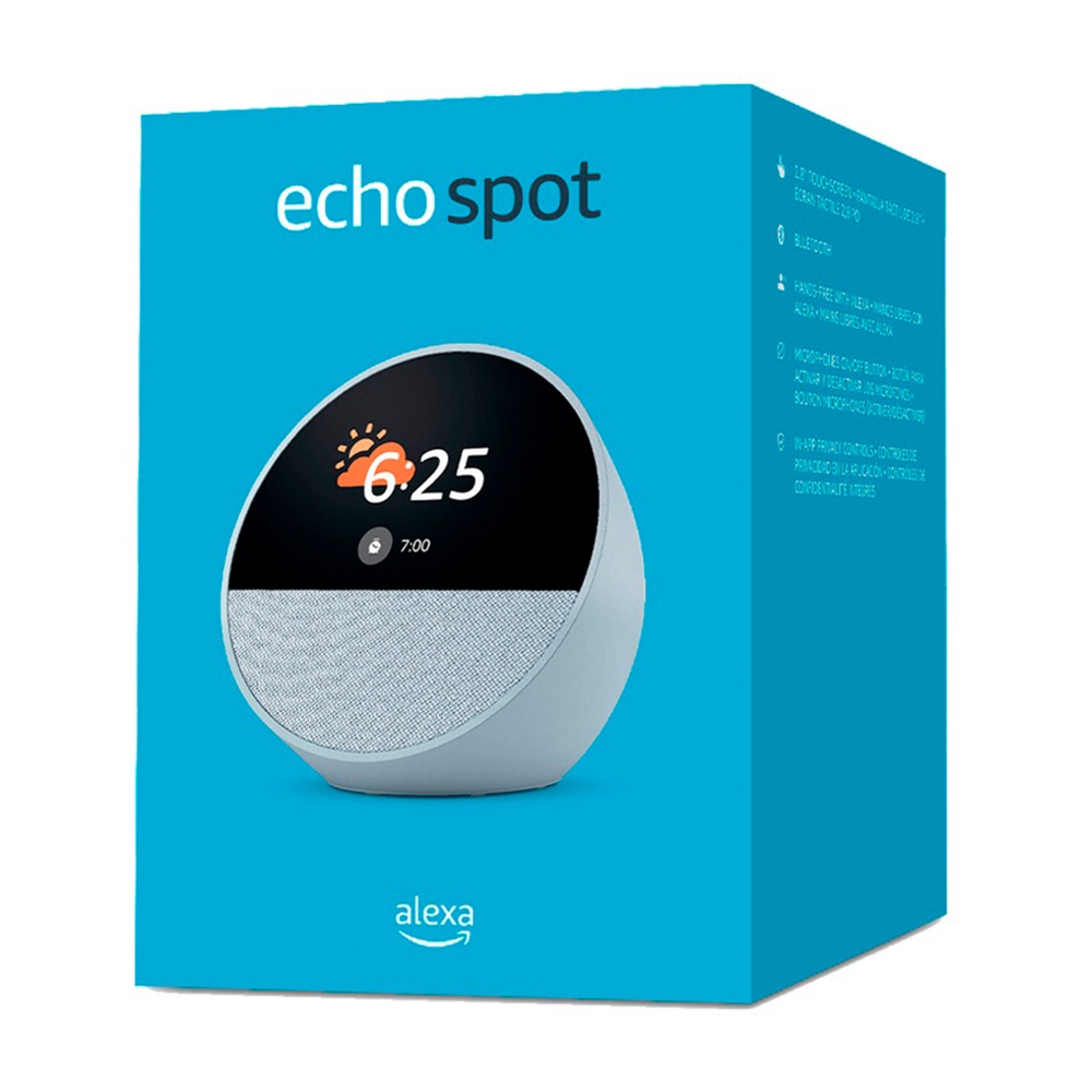 Bocina Echo Spot 2024 Color Blanco/Blanco